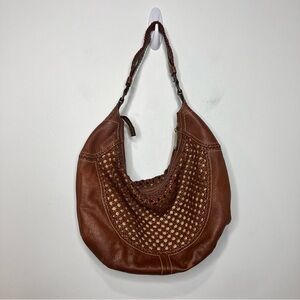 Cole Haan woven leather hobo bag shoulder bag large size